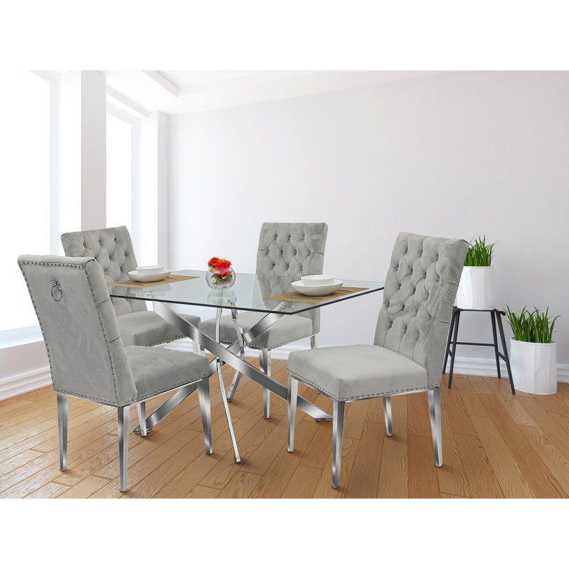 Ensemble repas pour 4 personnes Mardi, Gris