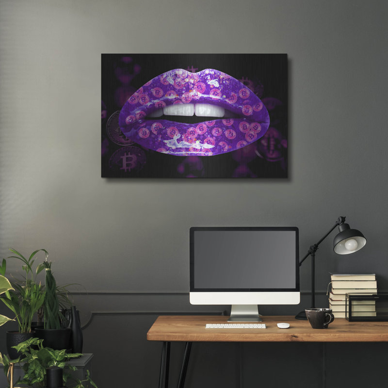 Luxe métal Art «Bitcoin Milkshake Amethyst» par Met «Bitcoin Milkshake Amethyst» par Luxe Metal Portfolio