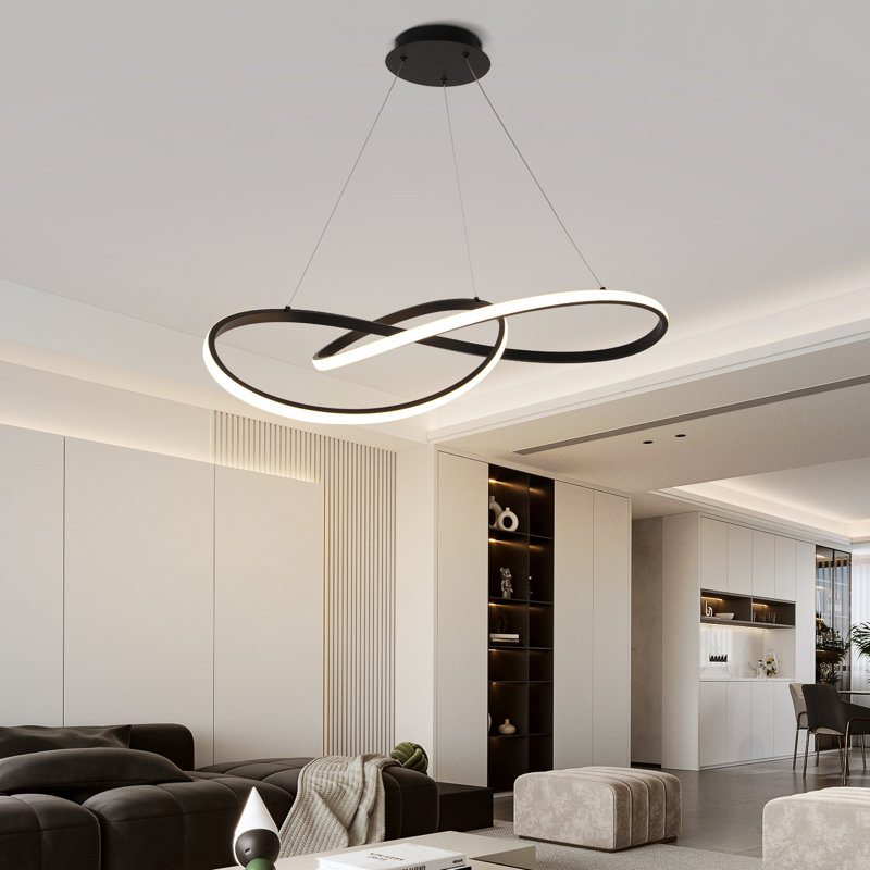 Éclairage à pédale linéaire moderne avec lumière à pédale avec lustre à distance pour le salon de la chambre à coucher