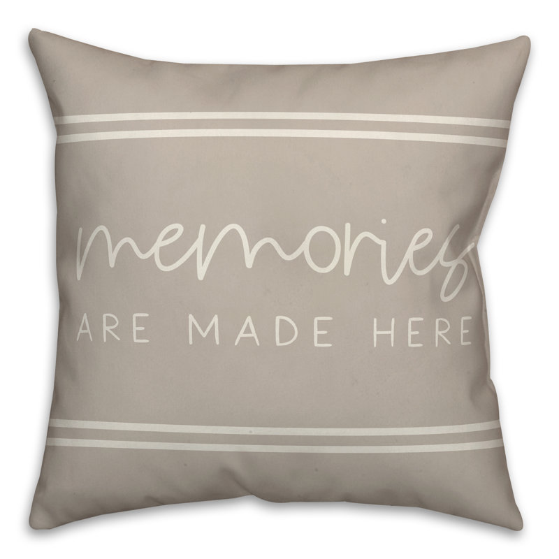 Housses de coussin carré d’extérieur en forme de mémoires, Gris