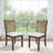 Kendall Rubberwood Dining Chairs with Cushioned Seats-111087593-111087594