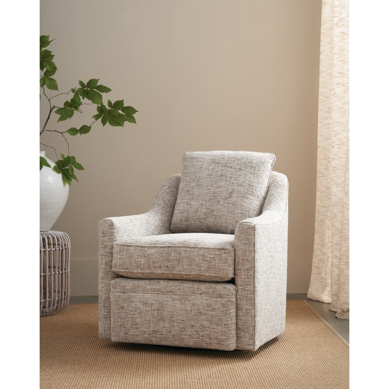 Hollins Swivel Chair, Gray Polyester