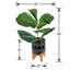 Figuier artificiel 20 po en pot