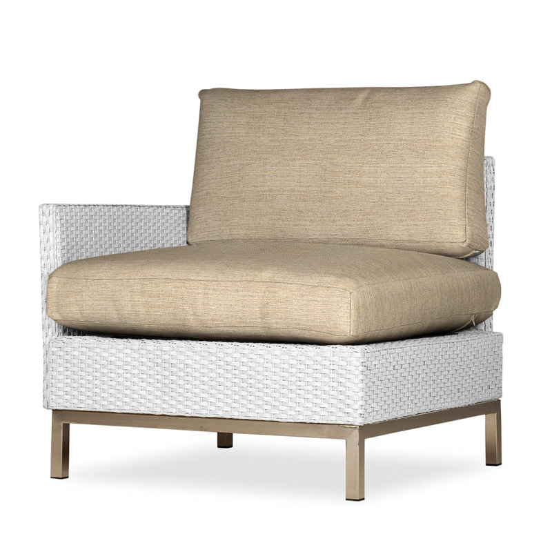 Elements Outdoor One Arm Lounge Chair, Cottage Pepper, White