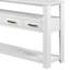 Console pour espace de vie, blanc, 4 tiroirs et 2 tablettes-343515032