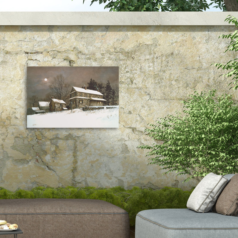 Ray Hendershot NEIGE DANS une toile d'extérieur, H 12 po x l 19 po