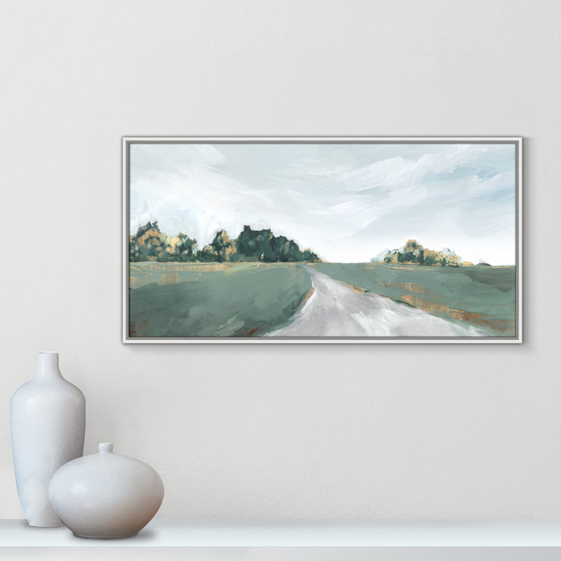 «Waynesfield Field of Dreams» par Isabelle Z - reproduction d'art, Toile encadrée, H 21,5 po x l 41,5 po, Blanc