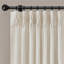 2 pièces de rideau en lin et polyester de 40 x 84 po 300 g / m² avec 7 plis de plis par pièce
