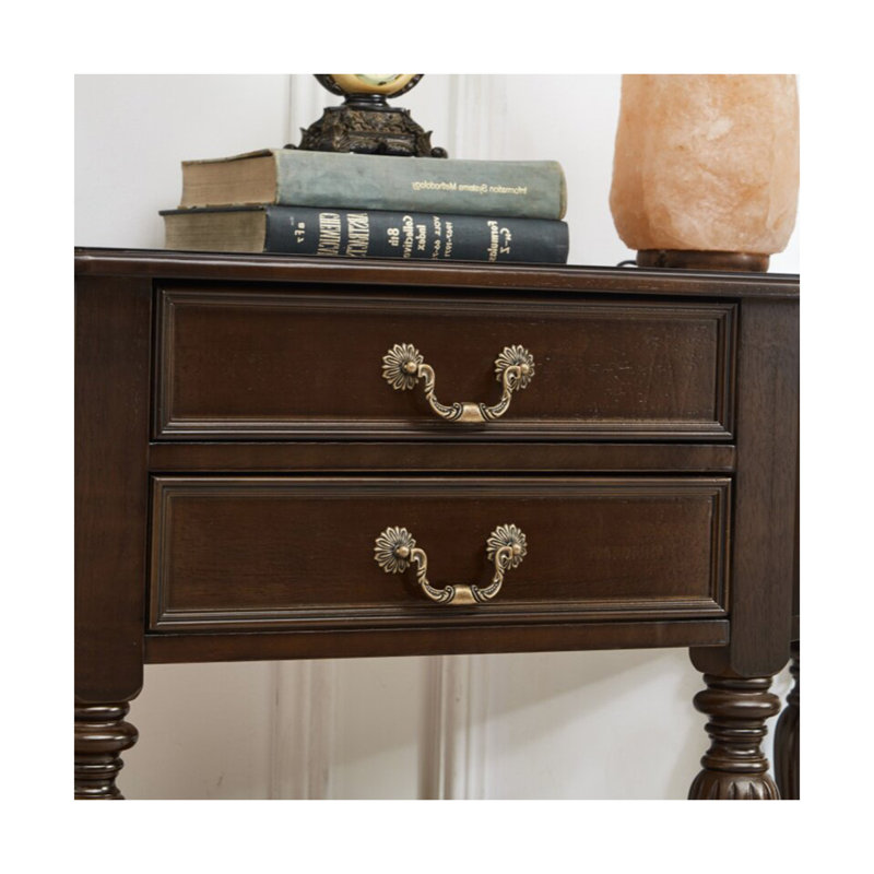Solid Wood Top Console Table, H 33,86 po x l 39,37 po x P 13,78 po