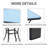 Maeve Patio Side Table, 27" Square Outdoor Patio Table with Glass Top