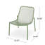 Ensemble de conversation d'extérieur 3 pièces avec cadre en fer - 2 chaises en filet et 1 table d'appoint-552384956
