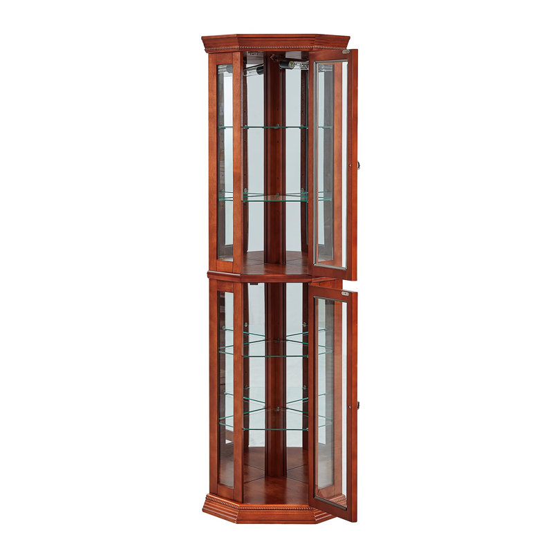 Vitrine de coin avec lumières