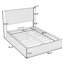 Structure de lit plateforme à lattes en bois grand format avec rangement relevable, conception silencieuse et élégante pour une efficacité maximale de l'espace-517132066