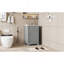 Meuble-lavabo de 20 po avec lavabo, armoire de salle de bain avec porte à fermeture douce, support de rangement et tablette réglable, gris-537515100