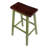 Satori Saddle Seat Bar Stool, Rustic Green And Walnut-427372387
