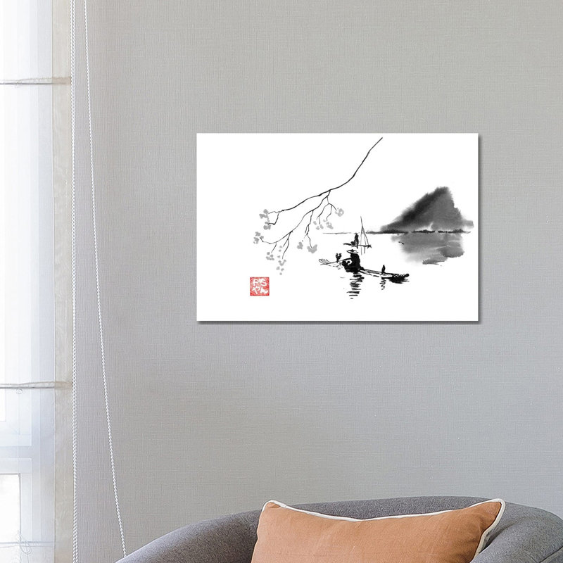 Lake by Péchane - Painting on Canvas, Wrapped Canvas, 66.04 cm H x 45.72 cm W x 1.91 cm D