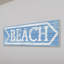 Reproduction d’art textuel sur bois, "Beach This Way"-22378634