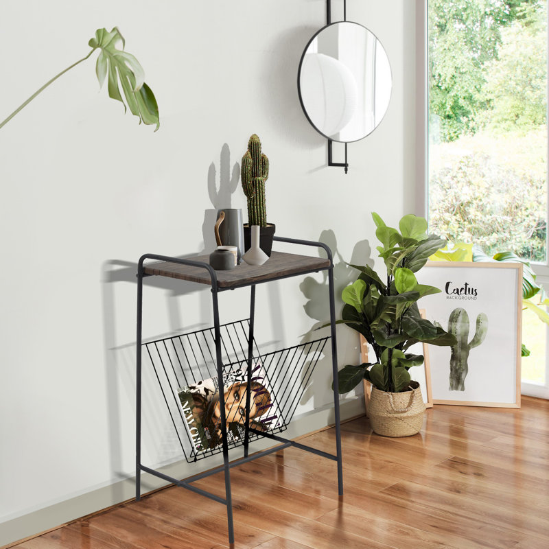 Tabele Rac 17 Stories End table Rack with Wood Tabletop & Reviews - Wayfair Canada