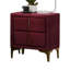 Contemporain, rouge et or, table de chevet 2 pièces, flanelle, pièces en acier, chambre majestueuse glamour, table de chevet dorée, revêtement en flanelle, barre centrale, noblesse