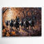 Chiens, art mural sur toile noire Schipperke