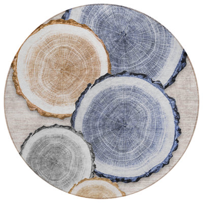 Deschamps Washable Abstract Indoor / Outdoor Rug