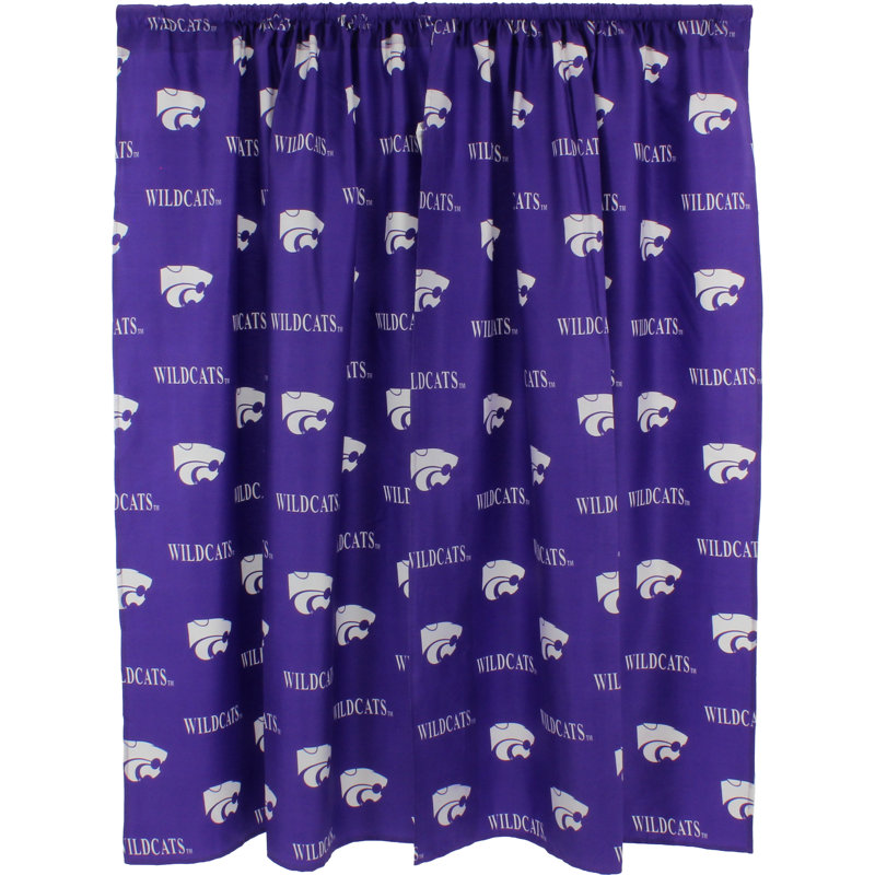 NCAA Semi Sheer Curtain Pair, 42" W x 63" L
