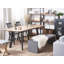 Accie Extendable Metal Base Dining Table