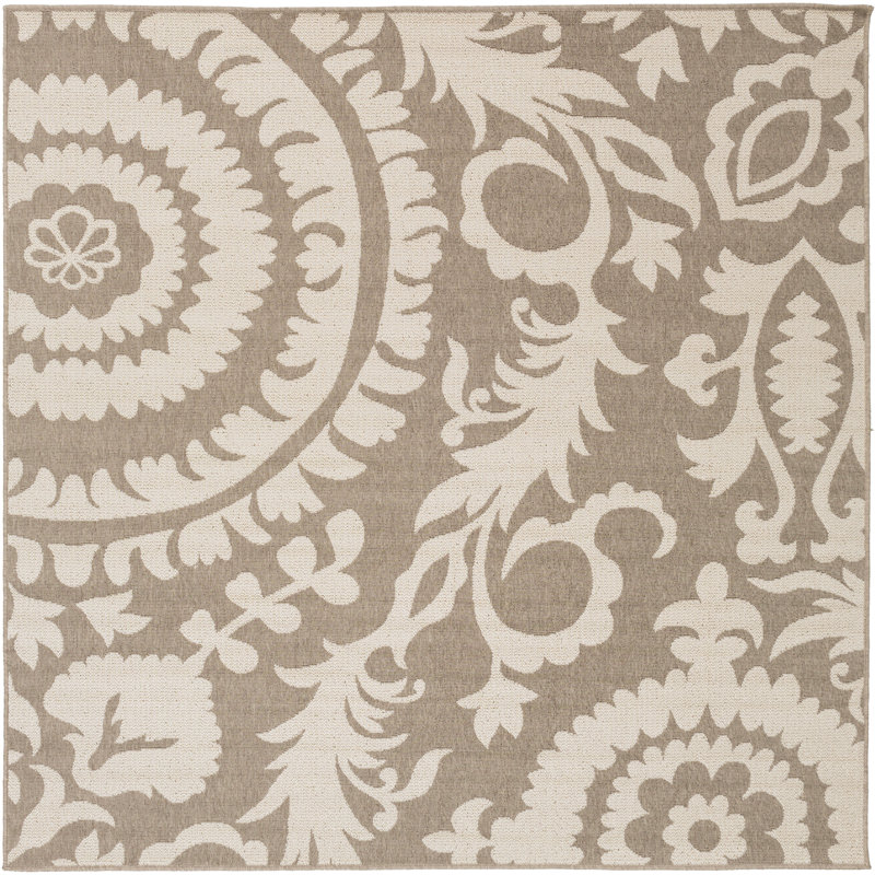 Amato Floral Indoor / Outdoor Rug, Square 8'9"