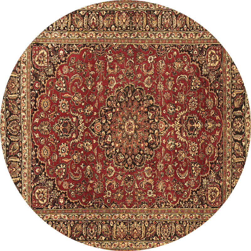 Loresz Washable Oriental Indoor Rug, Round 7'
