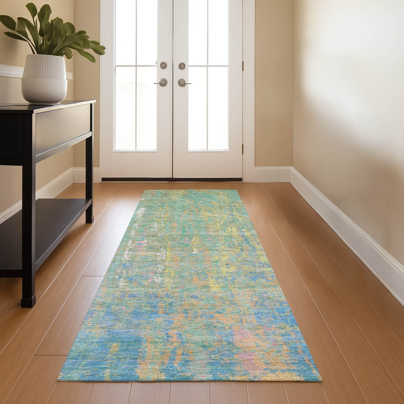 Premium Machine Washable Alaina AMF1931 Abstract Rug, Runner 2'3" x 7'6"