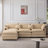 105 Inch Modular Sectional Couch, Soft Chenille Fabric Upholstered Sofa With Ottoman, L Shape Seating For Comfort And Style-64758314