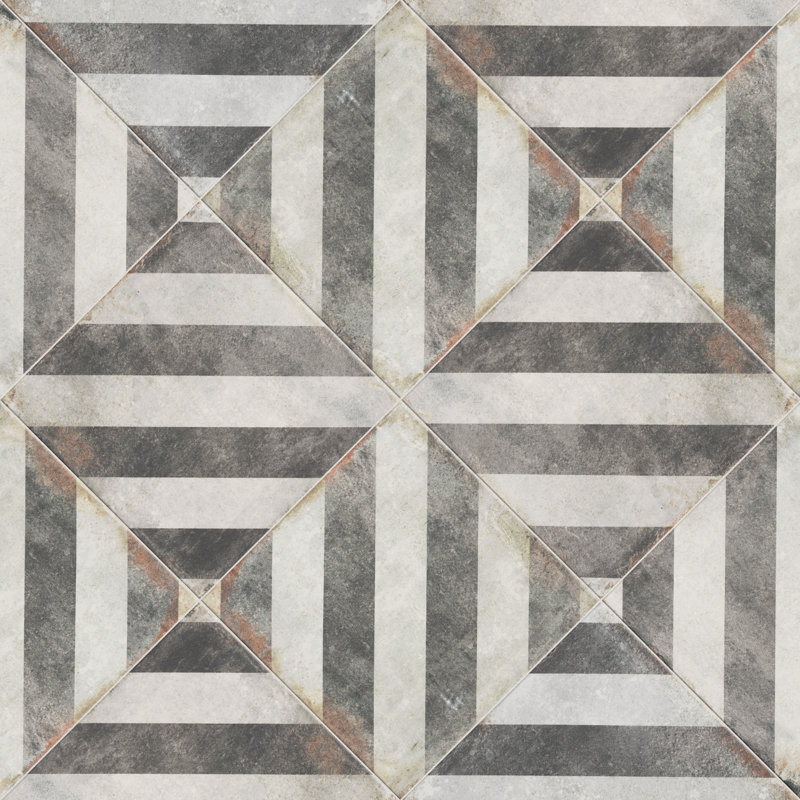 DAnticatto Decor 9" x 9" Porcelain Patterned Wall & Floor Tile