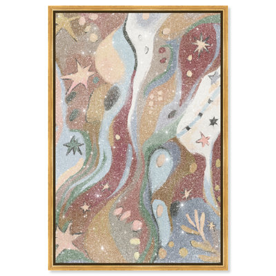 Modern Folk II Canvas Abstract Print by Oliver Gal, Black Frame, 10 x 15