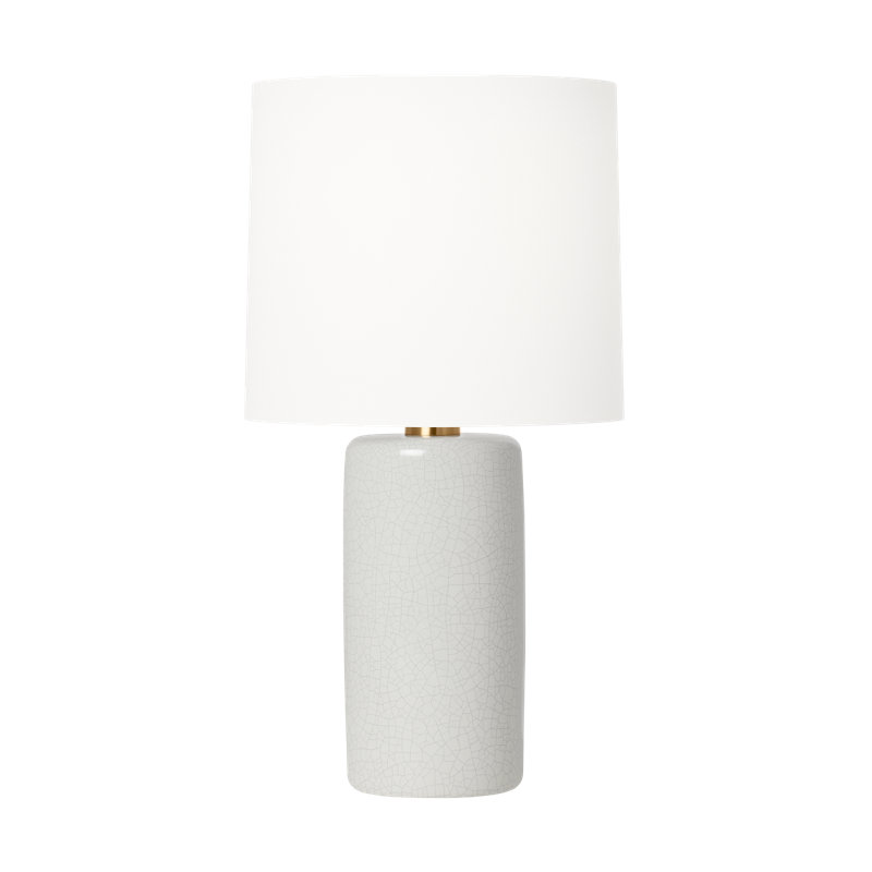 Table Lamp, White Crackle