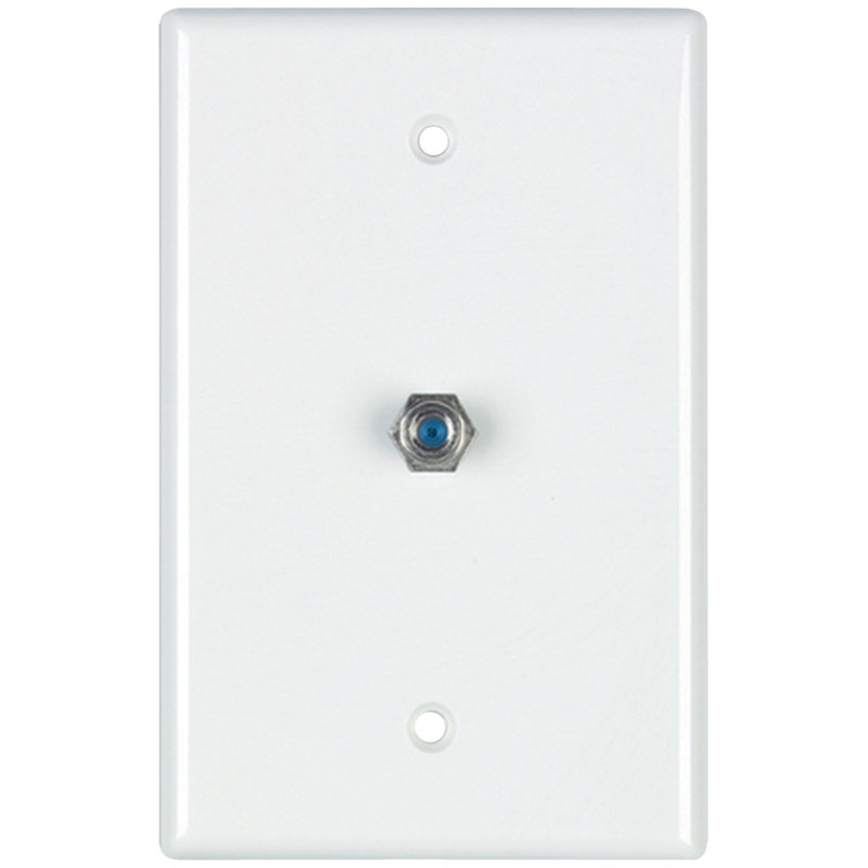 Plaque murale 1-gang Coax, Blanc