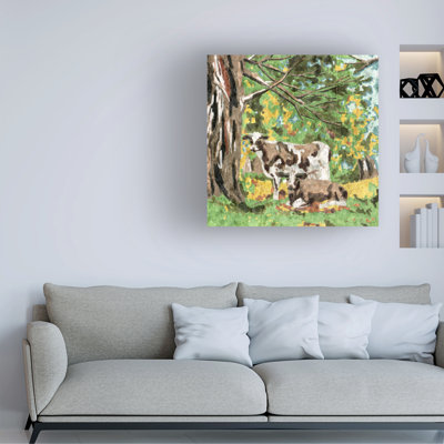 «Cows Under A Tree I» sur toile