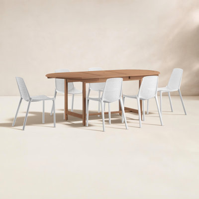Anautica 79" Teak Patio Dining Set