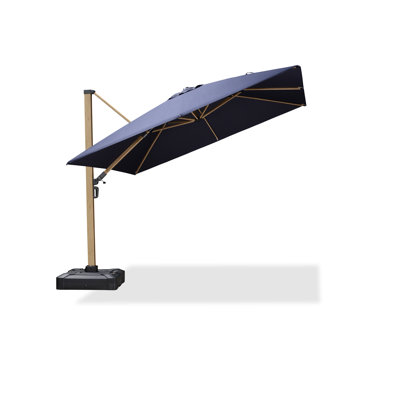 Arlmont & Co. Palace MEB 10X10FT Patio Cantilever Umbrella,Navy
