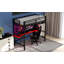 Base de lit mezzanine en métal avec lumière DEL, station de charge USB et bureau Gaming-112683467-112683468