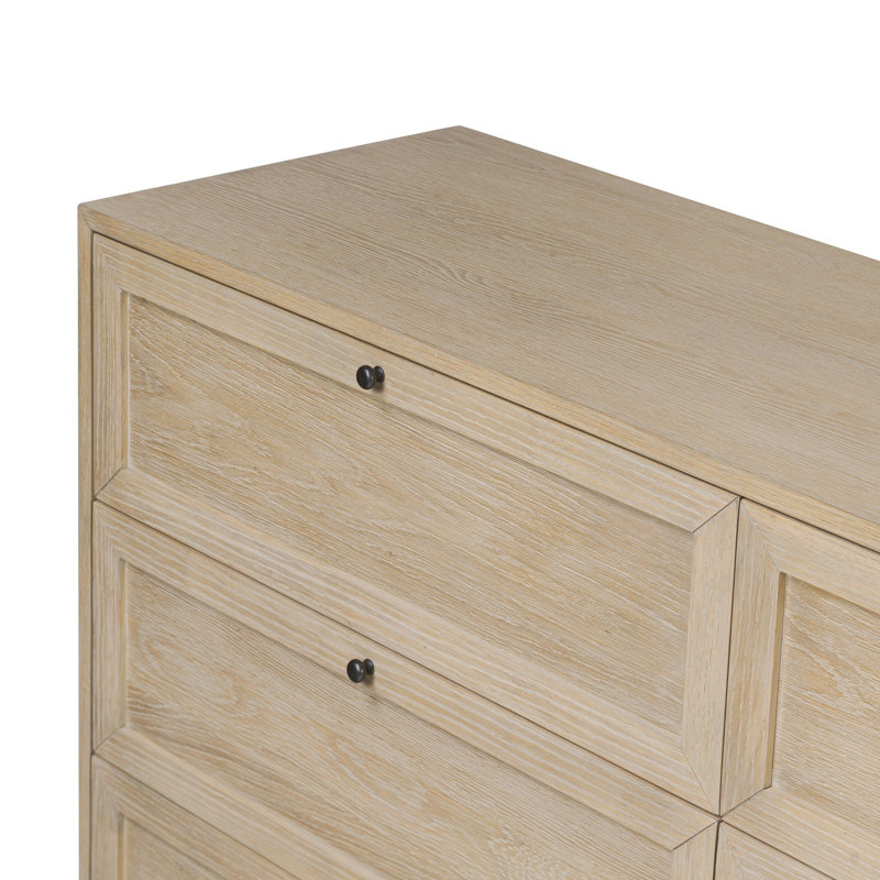 Millie 9 - Drawer Dresser, Light Bleach Oak Veneer