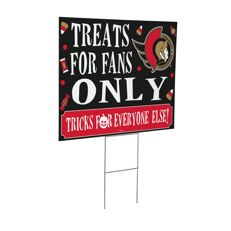 Enseigne de cour des Bruins de Boston, friandises d'Halloween pour les fans, Sénateurs d'Ottawa