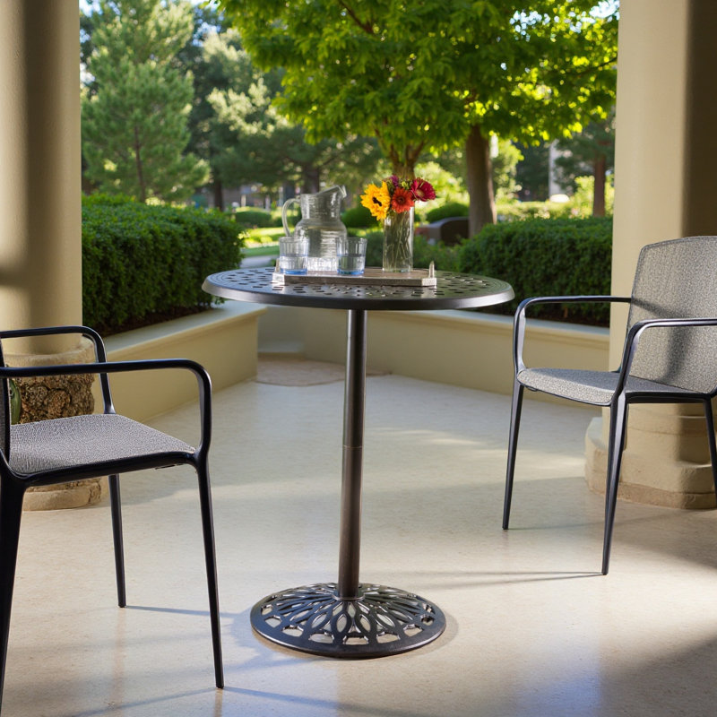 Cast Aluminium 35'' ROUND BAR TABLE,MODERN DESIGN