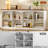 8 Cube Storage Organizer, Modern Bookcase Open Shelf For Living Room, Home Office, Walnut+white