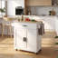 Chariot compact pour îlot de cuisine avec armoire de rangement et roues verrouillables