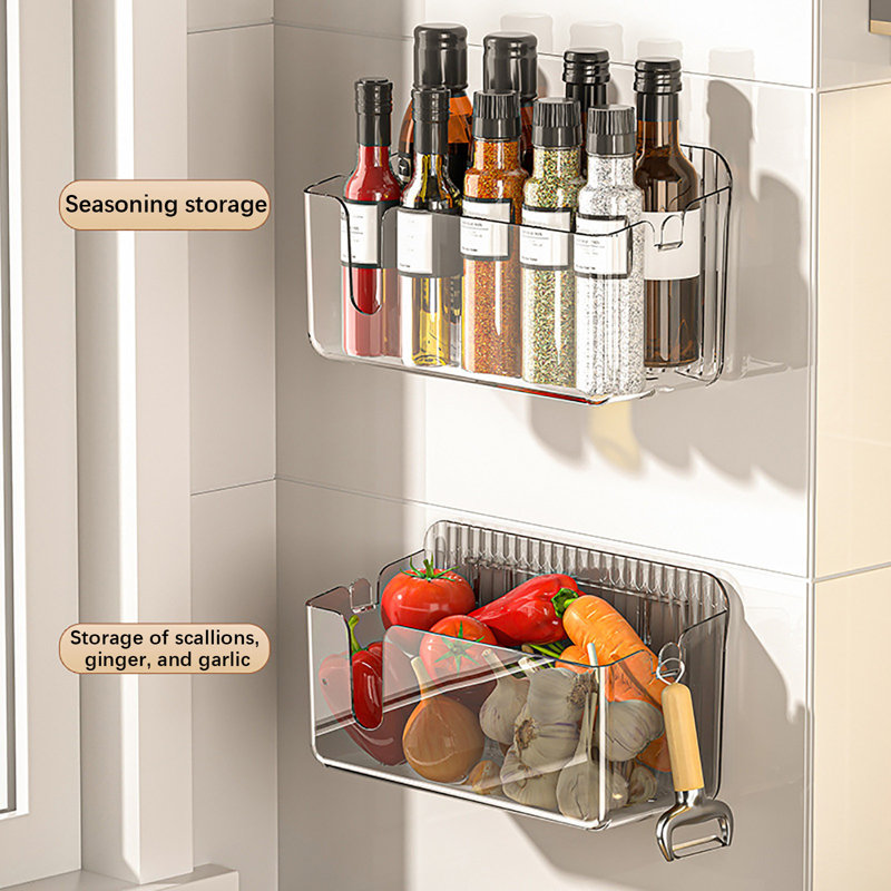 Support de rangement pour salle de bain perforé Support de rangement pour salle de bain mural, Clear
