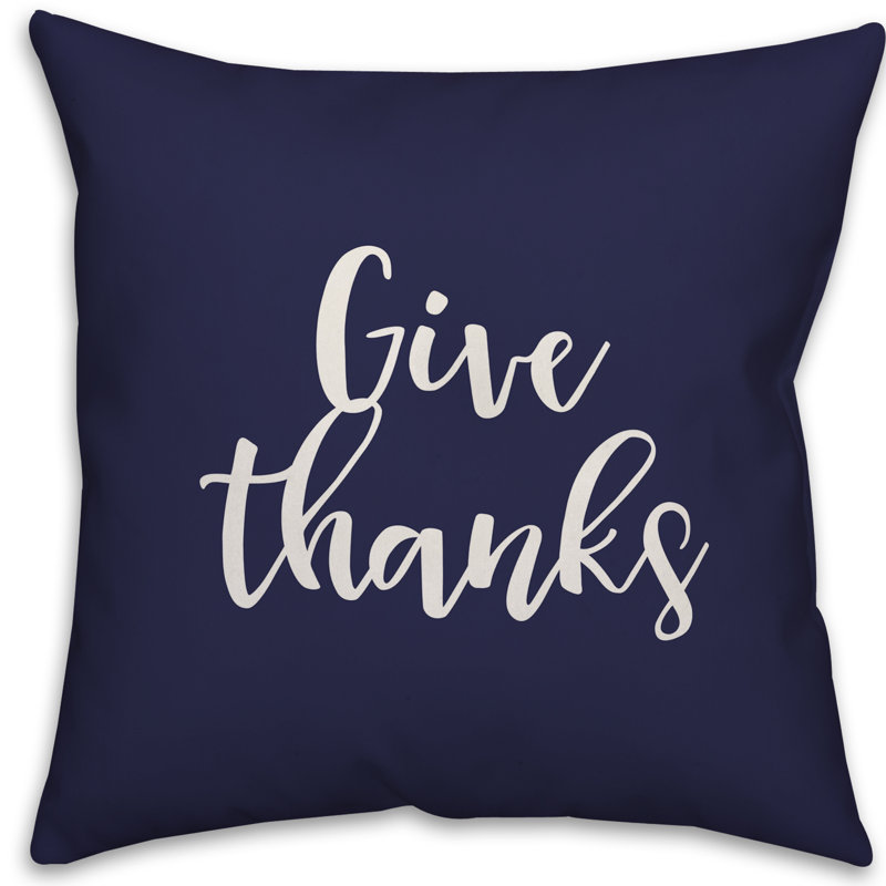 Reversible Throw Pillow, Navy, Throw Pillow