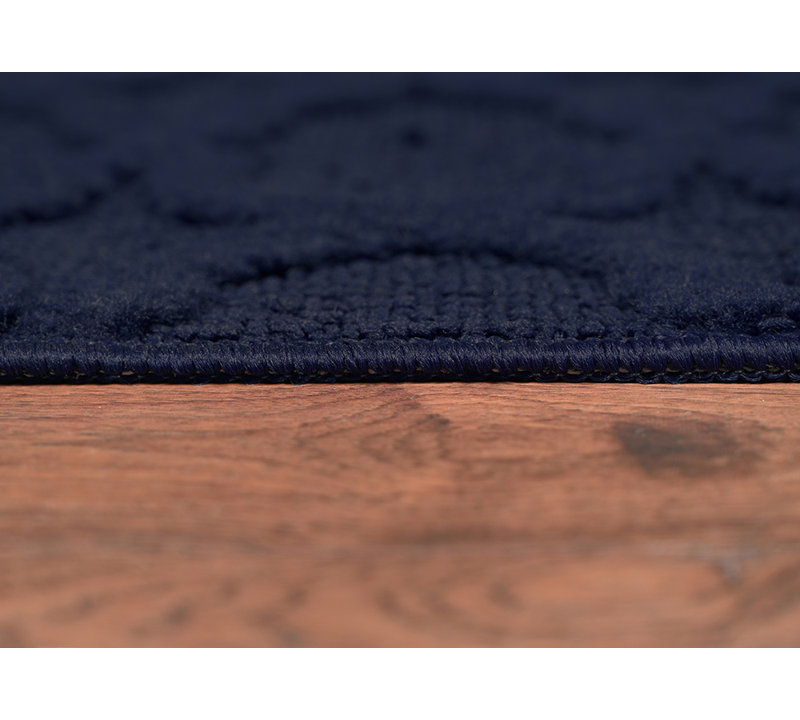 Tabouret en polypropylène antidérapant 5 pi X 7 pi Tapis bleu marine, Rectangle 5 pi x 7 pi