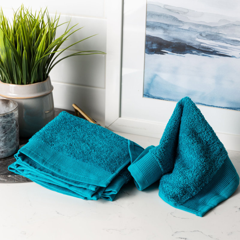 Hardaway 100% Cotton Washcloth Towel, Ice Blue