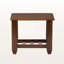 Table de bout Larissa en bois d'hévéa massif brun, H 17,36 po x l 20,67 po x P 20,67 po