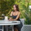 Caffin Outdoor Fabric 4 Seat Round Bar Set-495122577-495122576